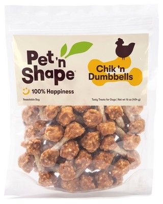 Chik 'n Rice Dumbbells - Natural Dog Treats, Chicken, 1 Pound