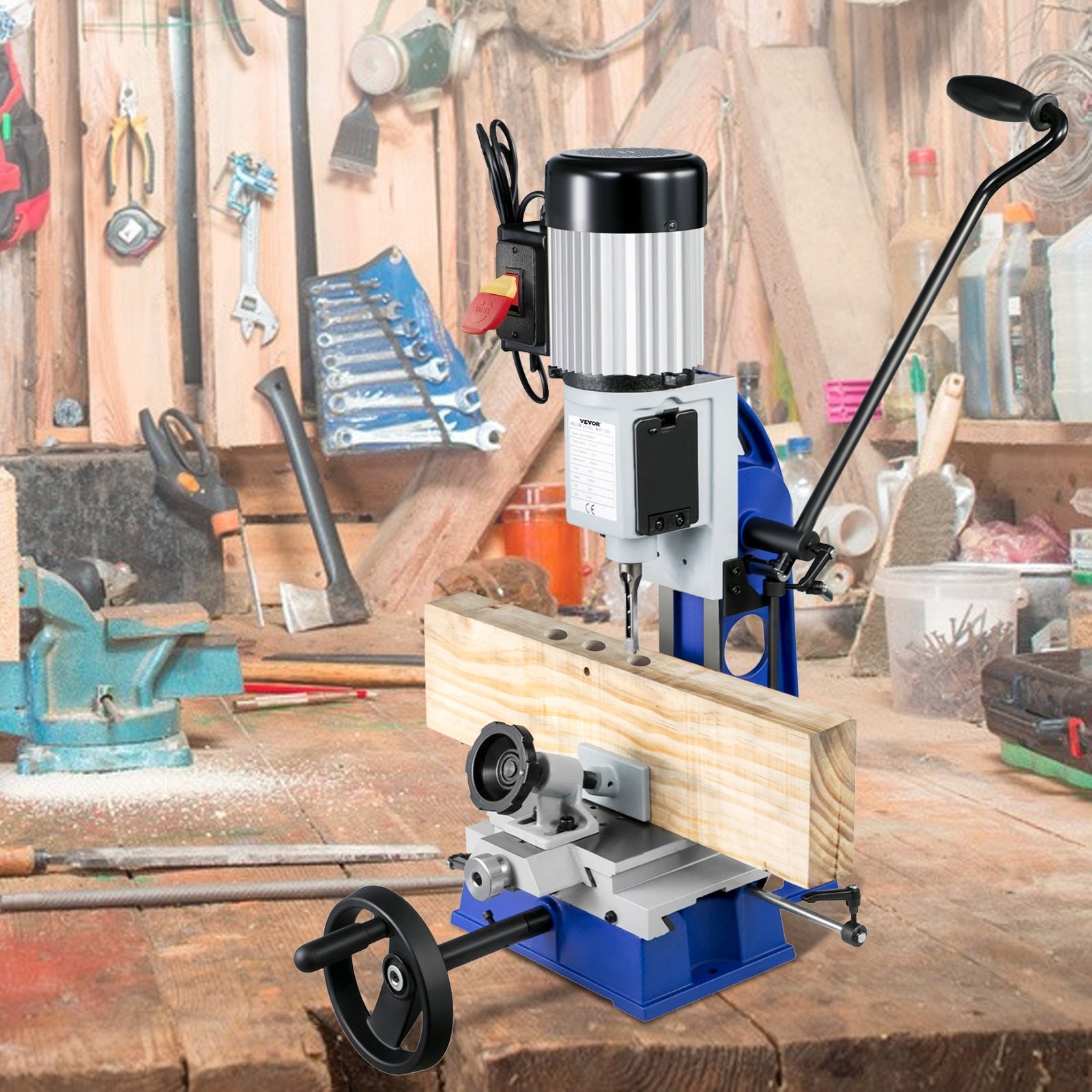 [New]VEVOR Woodworking Mortise Machine,1/2 HP 1700RPM Powermatic Mortiser,With M