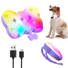Dog Collar Lights for Night Walking,USB-C Rechargeable Dog Lights Only 12g fo...
