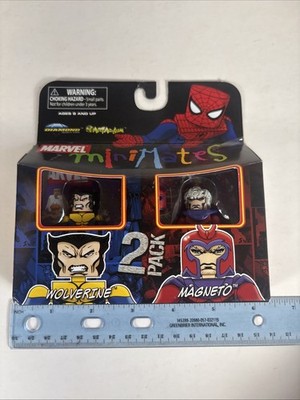 MINIMATES 2-pk WOLVERINE / MAGNETO Marvel SEALED 2009 Art Asylum Diamond 