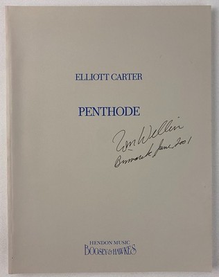 Elliott Carter PENTHODE Full Score / Conductor Copy 1985 pb Very Good