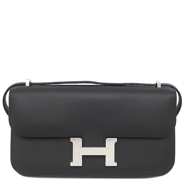HERMES Shoulder Bag Constance Elan Miroir Epsom  black SilverMetal New, un