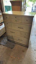 Distinct Furniture by Stanley Mid-Century Modern White Oak Bedroom Set