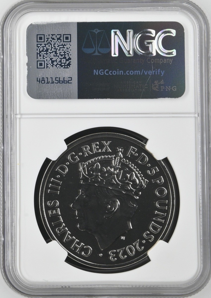 TOP POP - 2023 Great Britain £5 King Charles III CORONATION NGC MS TOP POP - 2023 Great Britain £5 King Charles III CORONATION NGC MS