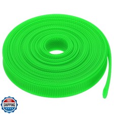 uxcell Expandable Sleeving,1 3/16-inch 25ft Cable Sleeve, Green