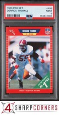 1989 PRO SET #498 DERRICK THOMAS RC CHIEFS HOF PSA 9