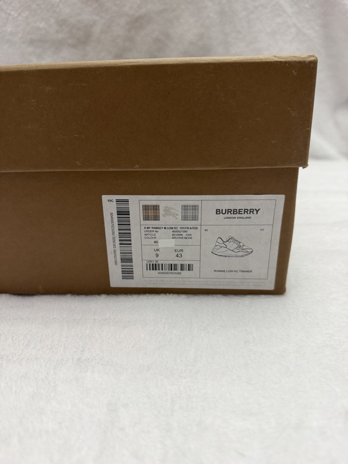 Burberry London Ramsey Animal Vintage Check Sneakers Men’s Size 43 thumbnail 21