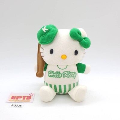 Hello Kitty Baseball Green R329 Hello Kitty Sanrio Eikoh 2003 Plush 5.5'' Doll Jp