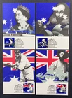 1988 Australian Bicentenary Joint Issue With UK Set (4) Maxi Maximum Cards