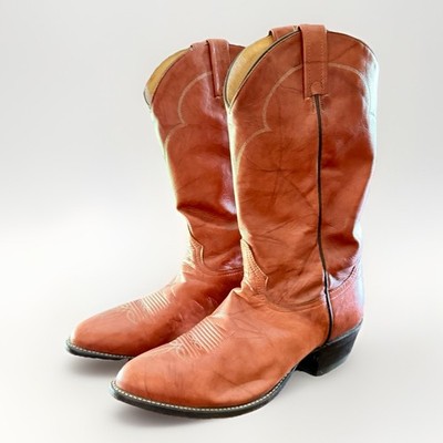 Tony Lama Boots Men Sz 8.5 EEE Cowboy Western Leather Brown Almond Toe 5084