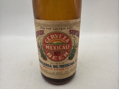 Cerveza Mexicali  Mini Paper Label Beer Bottle Pilsner Superior