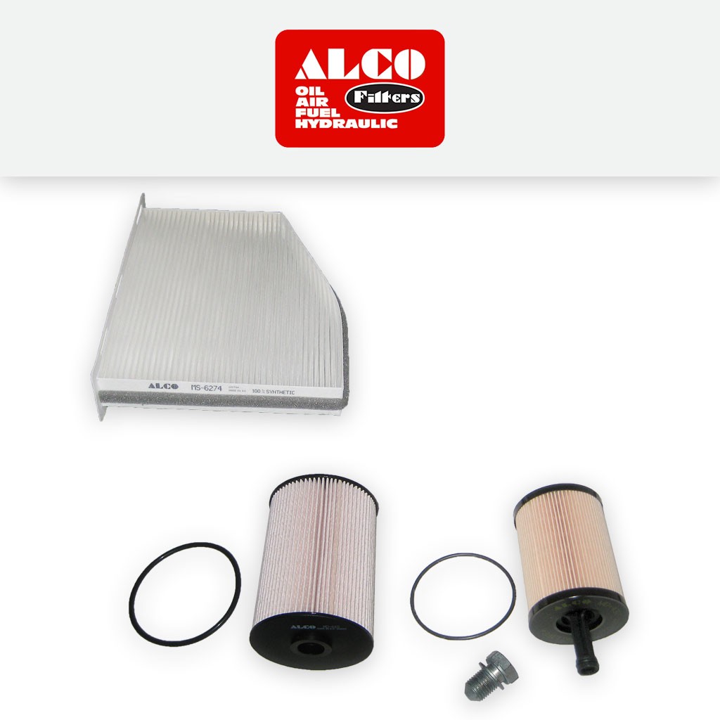 SERVICE KIT AUDI A3 (8P) 1.9 TDI ALCO OIL FUEL CABIN FILTER FF=116MM (2003-2006)