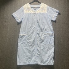 Anthony Richards Blue Striped Short Sleeve Muumuu House Dress Nightgown XL