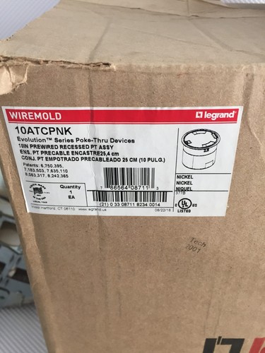 LEGRAND WIREMOLD 10ATCPNK POKE THRU DEVICE RECESSED ASSY...134 - Picture 5 of 5