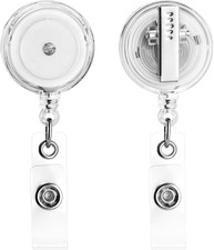 2 Pack Badge Reels Retractable with Swivel Alligator Clip Retractable Badge Hold