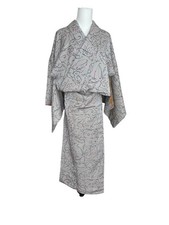 End Pure silk kimono, small pattern, sleeve 64, with