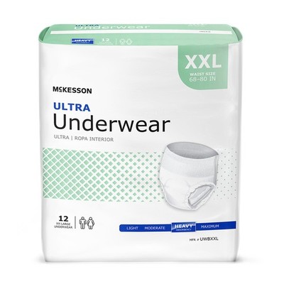McKesson Adult Disposable Pull On Underwear Diapers XXL Heavy Absorbency 48 Ct