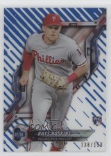 2018 High Tek Pattern 1 Waves/Diagonals Blue Rainbow Foil /150 Rhys Hoskins 14md