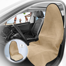 Towel Seat Cover - Waterproof Terry Cloth Front Seat Protector for Gym and Beach