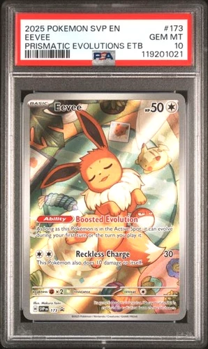 Pokemon Eevee 2025 SVP 173 ETB Black Star Promo PSA 10 Prismatic Evolutions Gem