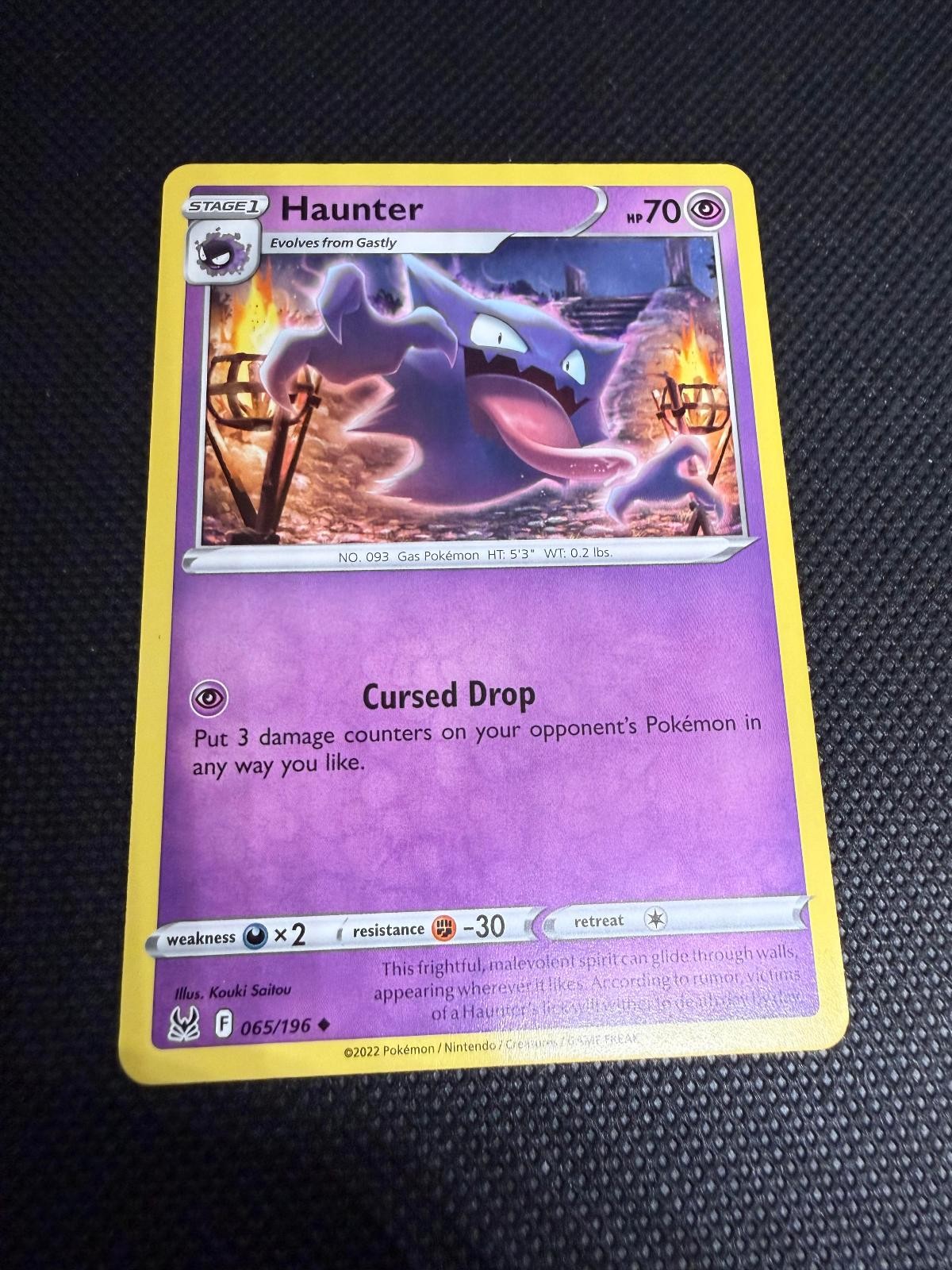 Haunter 065/196 Uncommon Lost Origin Pokemon Near Mint