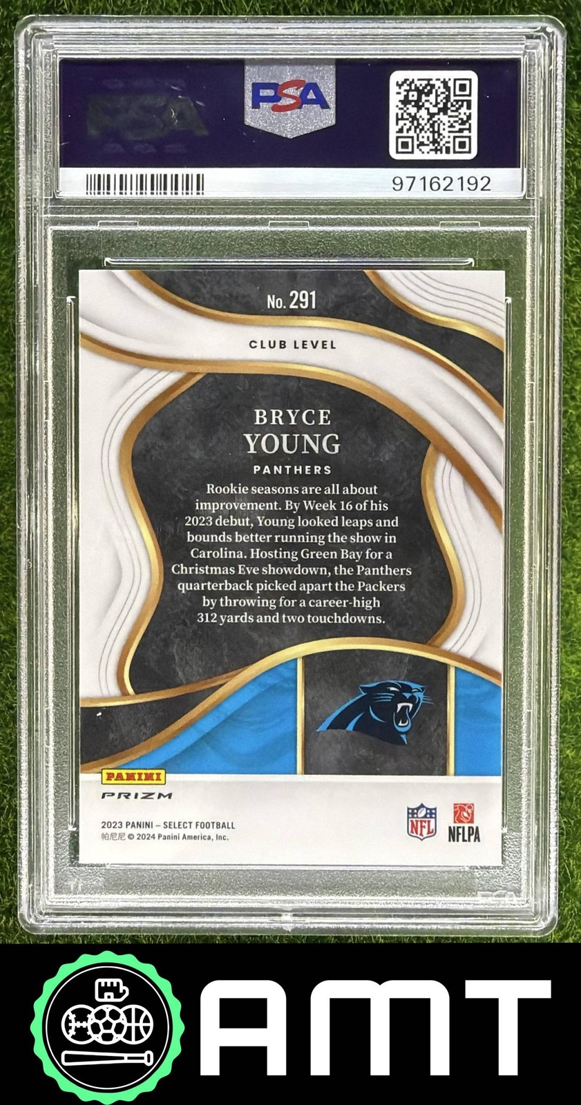 Bryce Young PSA 10 2023 Panini Select Tiger Prizms Carolina Panthers #291 2192 view 2