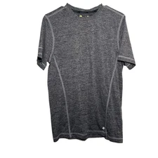 Xersion T-Shirt Men's Gray Crew Neck Solid Athletic Shirt Active Casual