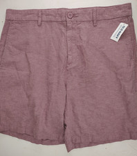 Old Navy Slim Linen Blend Shorts Men  s Size 34 7 1/2  Inseam Mauve NWT