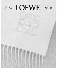 LOEWE Women Wallet White Light Gray Scarf Limited Edition VHTF Elegant Style Tim