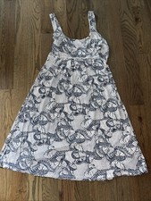 Fresh Produce white w/ blue butterfly Tank Dress Sz Medium