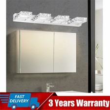 LED 4-Light Bathroom Vanity Light Fixture,Over Mirror Modern Crystal Wall Lamps
