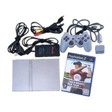 Playstation 2 Slim Console Bundle Silver SCPH-70003 With Game
