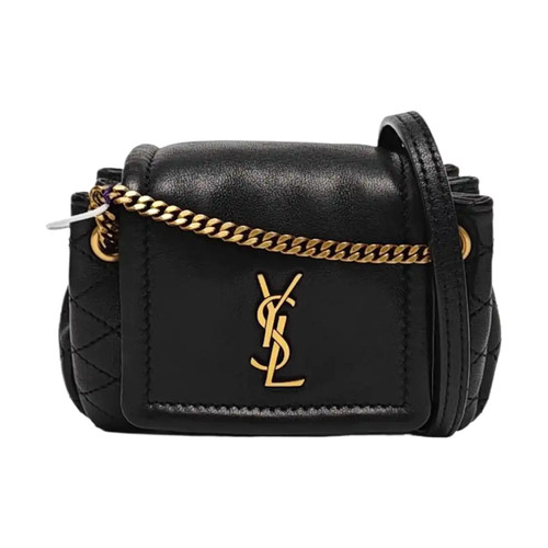 Yves Saint Laurent NOLITA Shoulder bags Suede Black Free Shipping | Duties Paid