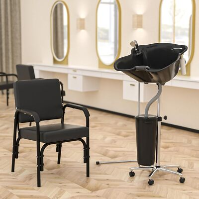 #ad Portable on wheels Salon Shampoo Sink on wheels Hair Stylist FaucetDrain Hose $97.57