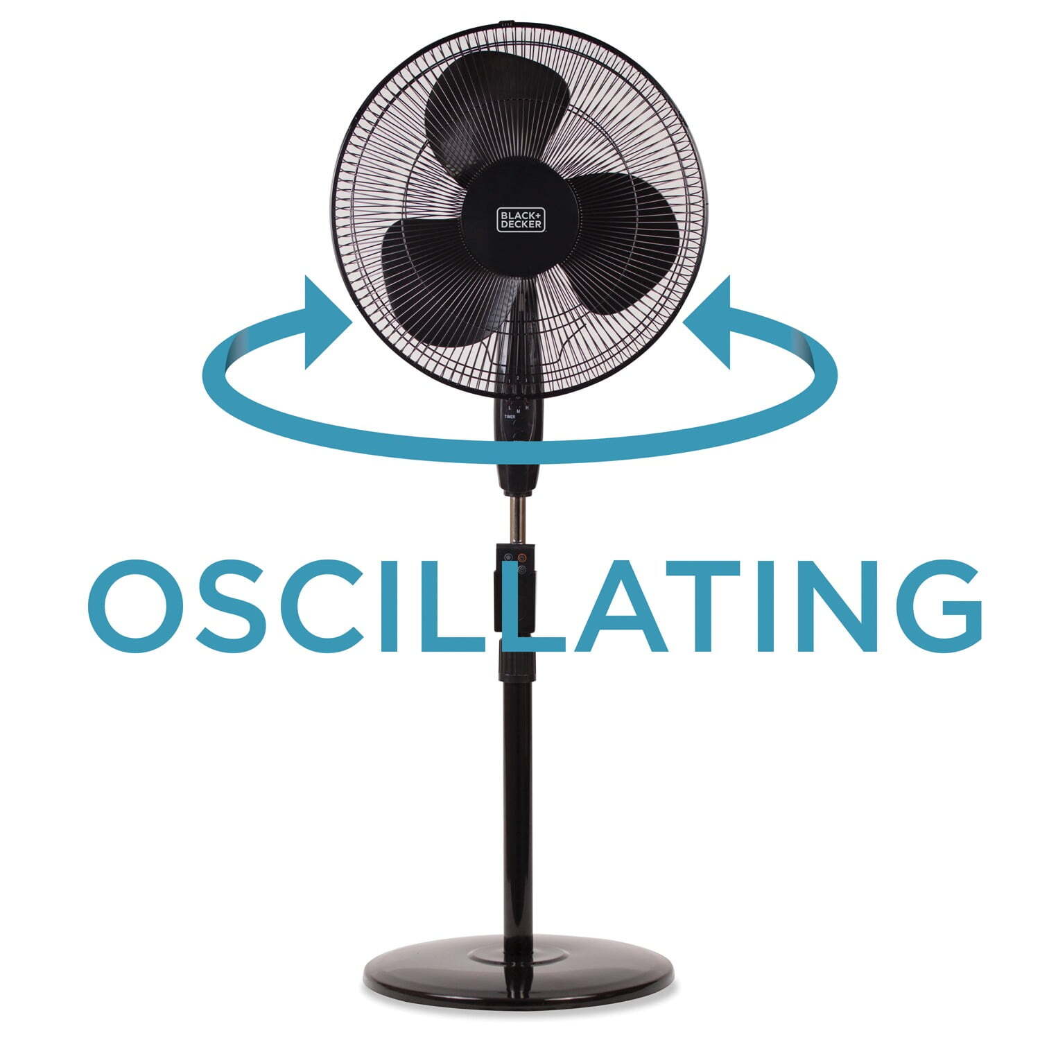 16 in Stand Fan with Remote Control Portable Freestanding Floor