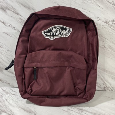 vans burgundy backpack