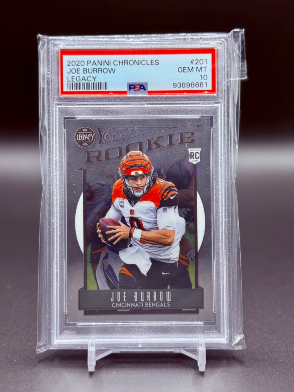 Joe Burrow 2020 Panini Chronicles #201 RC ROOKIES LEGACY PSA 10 GEM MINT