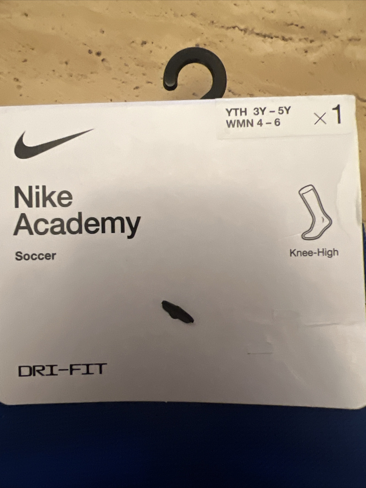 1 pair Nike ACADEMY Knee High Soccer Socks Blue DriFit FITS WMN 46