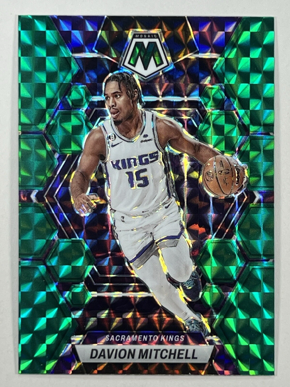 2022-23 Panini Mosaic - Green Prizm #198 Davion Mitchell
