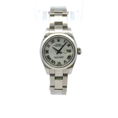 2015 Rolex Datejust #179160 - 26mm Oyster White Bezel Roman Numerals