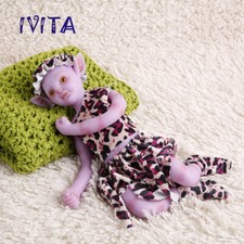12'' Full Pink Silicone Floppy Avatar Girl Lifelike Baby Silicone Avatar Doll