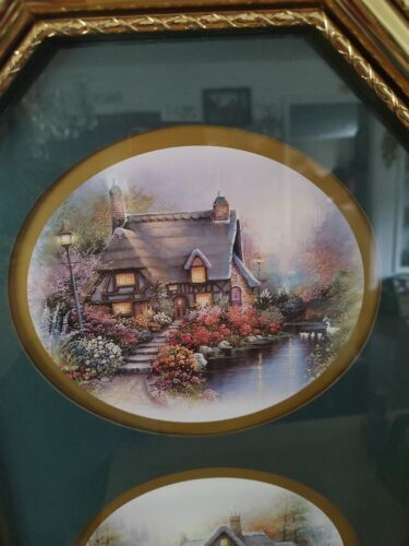 Vintage Syroco Thomas Kinkade Print W/ Gold-Tone Frame Green Background 22"*Read - Picture 4 of 17
