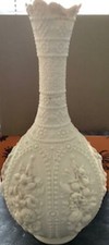 Copeland Parian White Traditional Bottle Shaped Rococo Vase 29.5cm high, Damaged