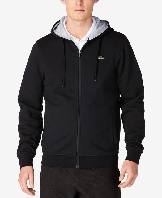 Brand New Mens Black Lacoste Fleece Hoodie Size 6(XL) Very Nice!! | eBay