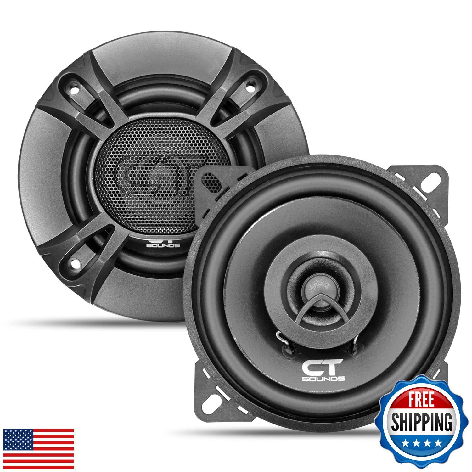 CT Sounds BIO-4-COX 4 Inch Coaxial Car Speakers, 160 Watts M
