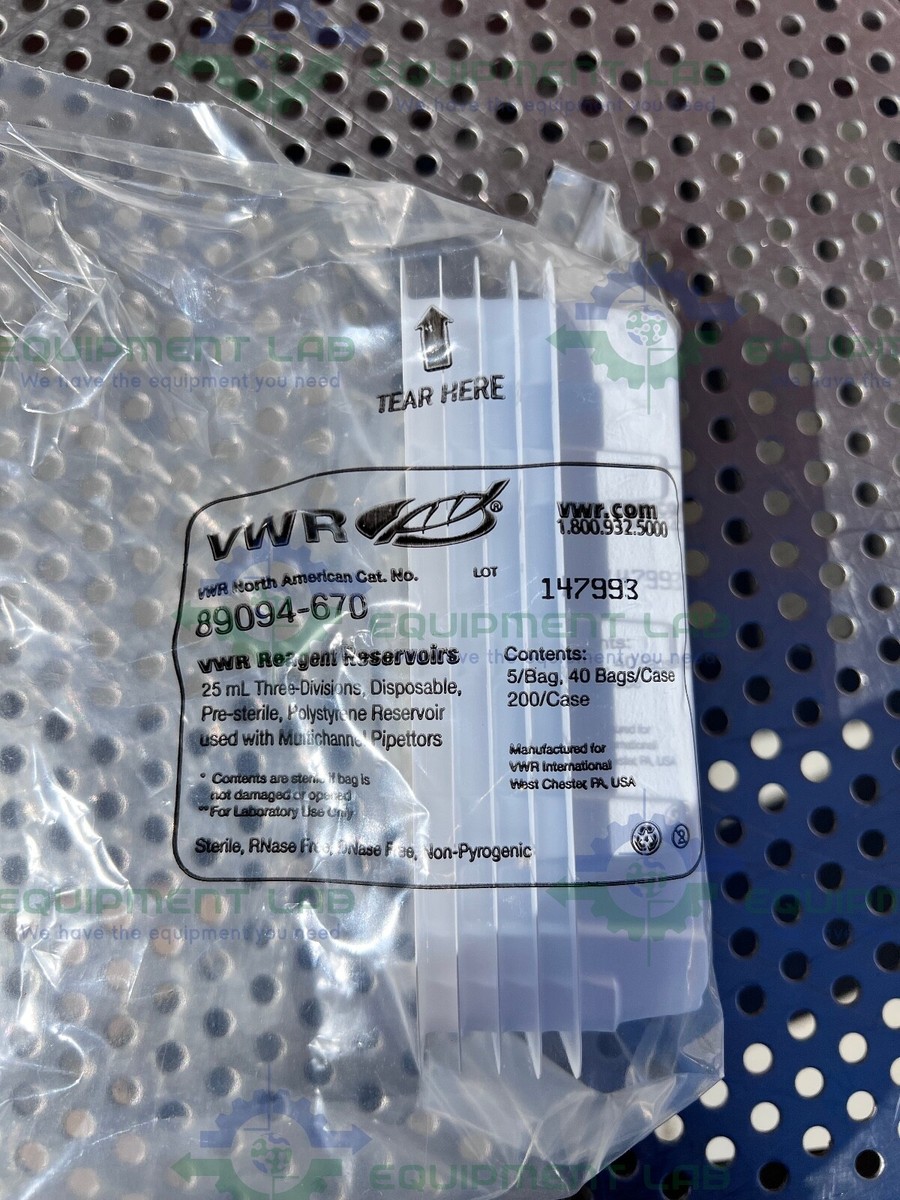 各種パネル VWR 89094-670 Plastic 25mL Divided Pipetting Reservoirs