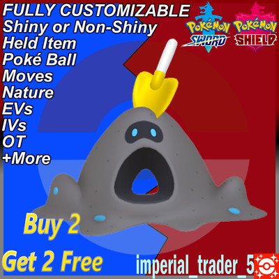 Pokémon Sword and Shield   Shiny Sandygast   W/ Best 6IV Customizable