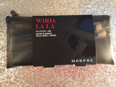 Morphe Whoa La La Lip & Eye Palette Set Bag Shadow & Crease Brush