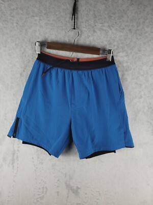 Rhone Shorts Men Size Small Blue Lined Swift Short 6