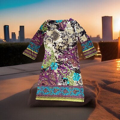 Beige by eci Dress Size 8 Purple Black Blue Sunflower Floral Super Cute Classy | eBay Beige by eci Dress Size 8 Purple Black Blue Sunflower Floral Super Cute Classy | eBay